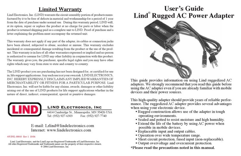 LIND Rugged AC Power Adapter user guide
