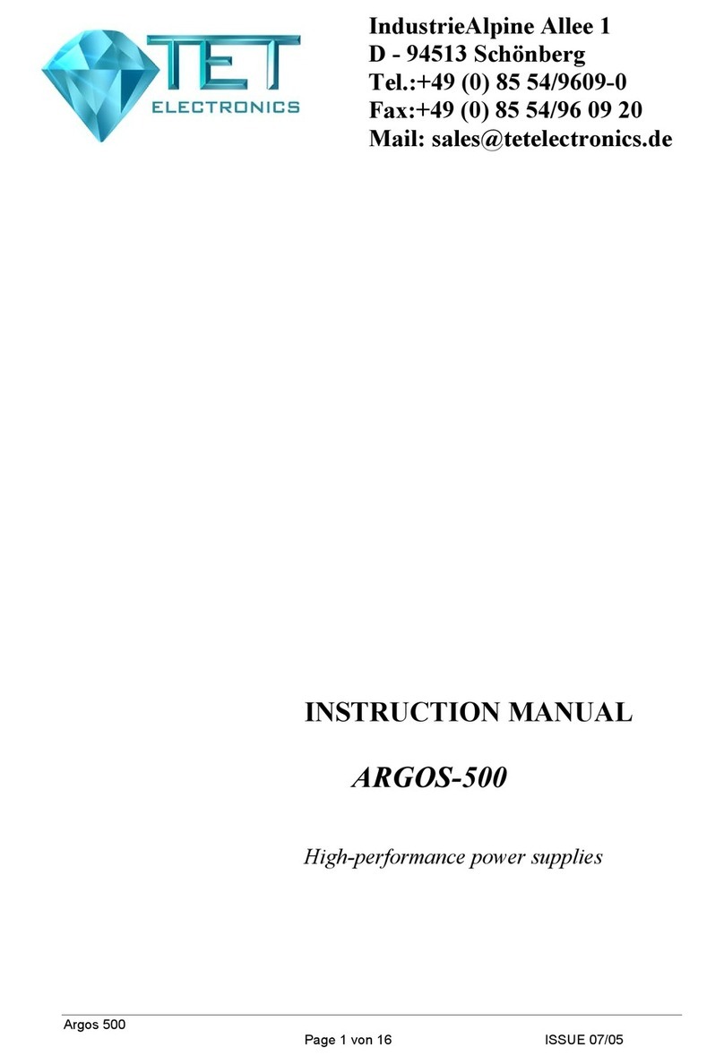 TET Electronics ARGOS-500 User manual