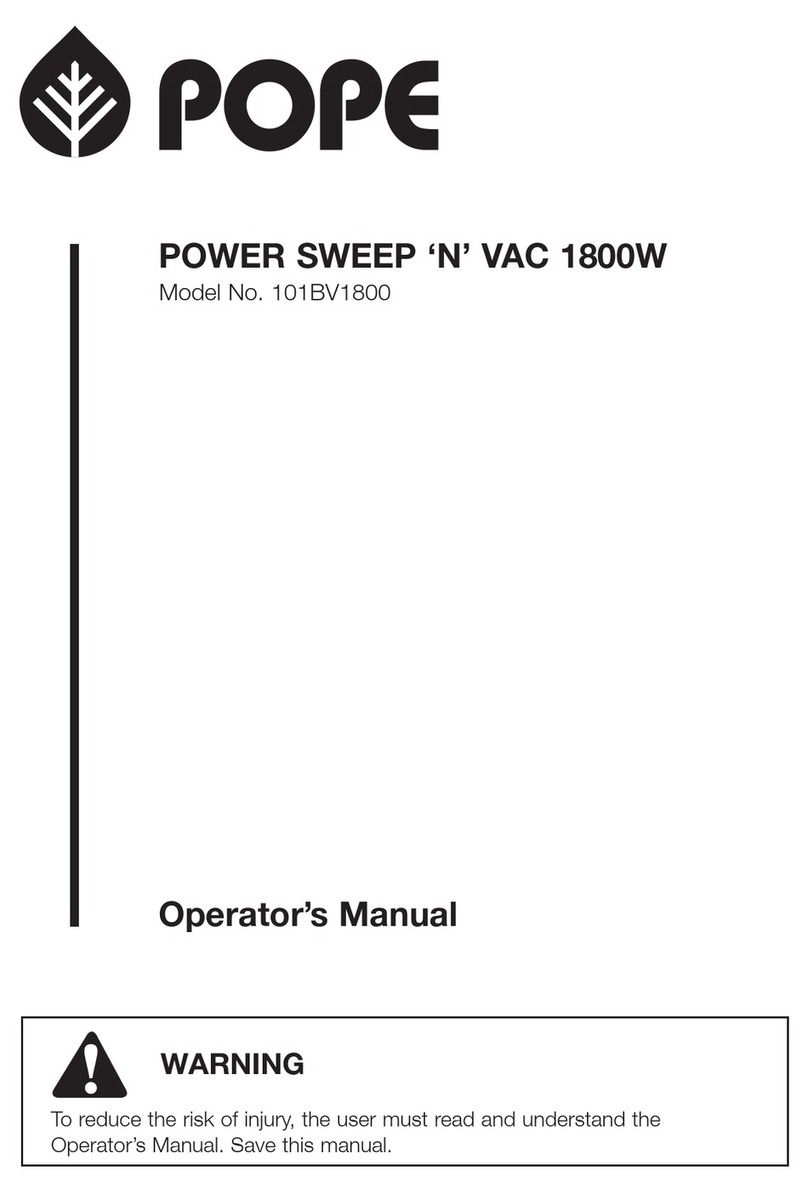Pope 101BV1800 Operator's manual