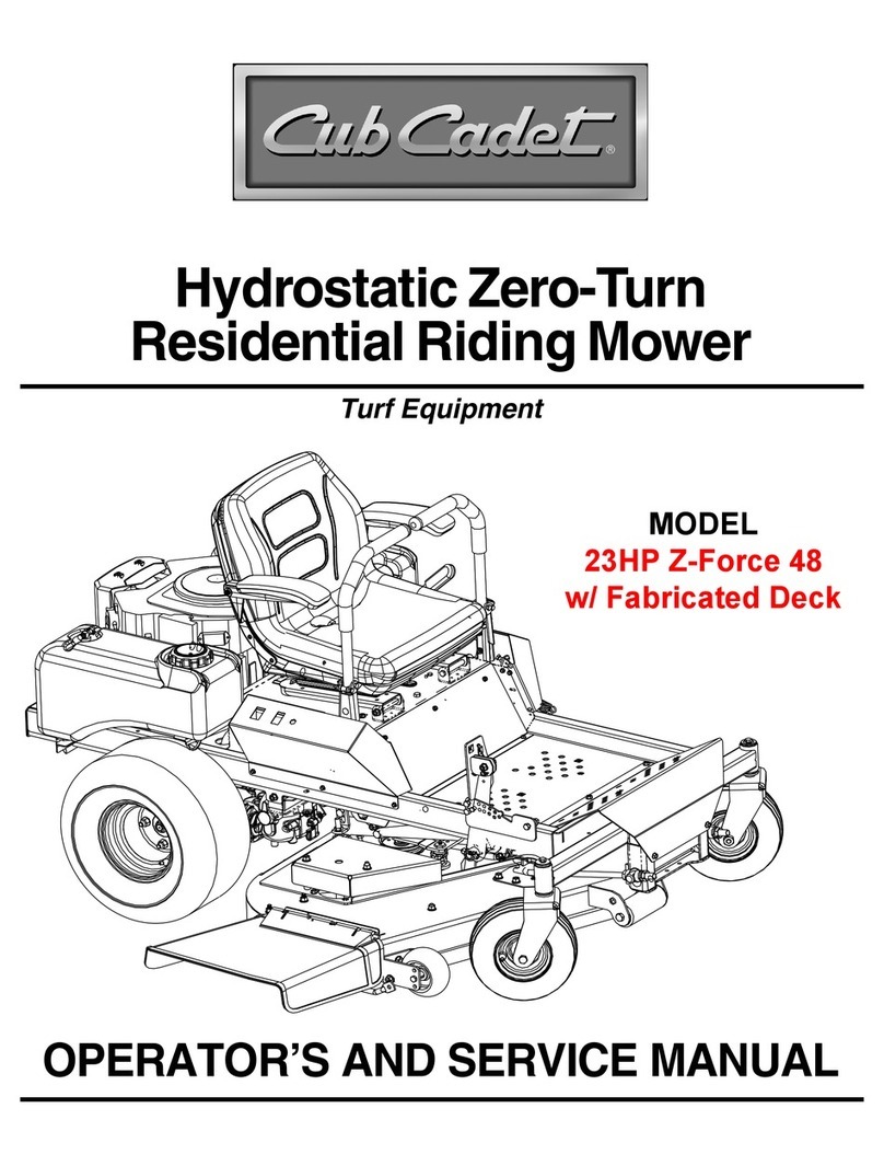 Cub Cadet 23HP Z-Force 48 w/ Fabricated Deck Operator's and service manual