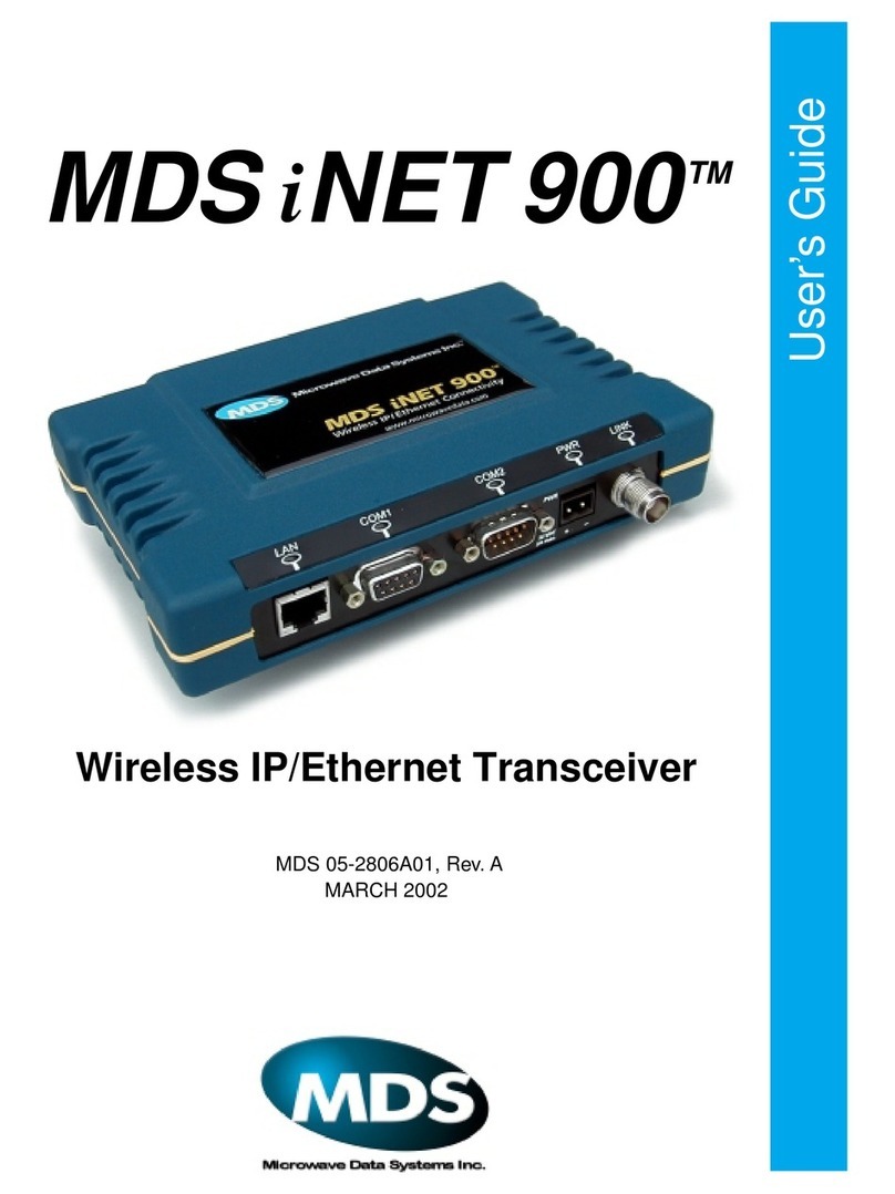 MDS iNET 900 Series User manual MDS iNET 900 Series User manual