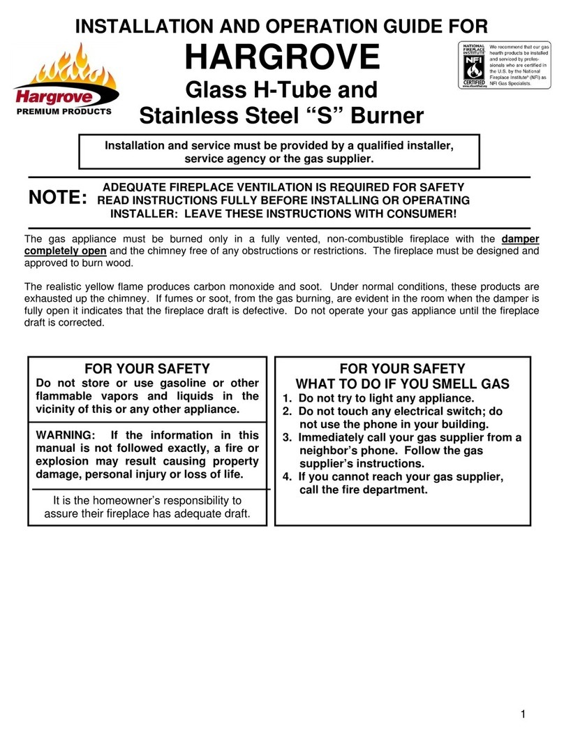 Hargrove H-Tube Operating instructions