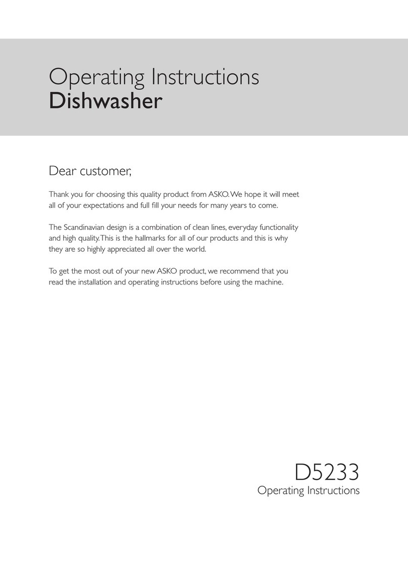Asko D5233 operating instructions