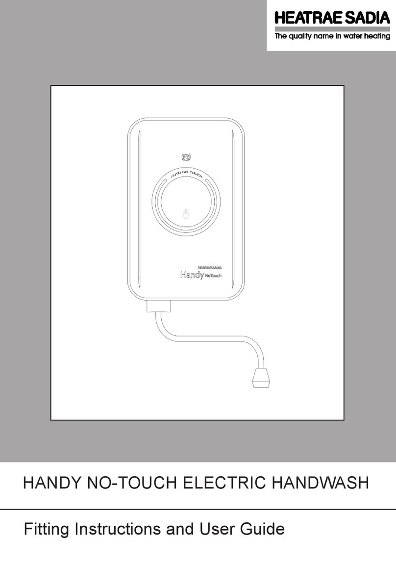 Heatrae Sadia HANDY NO-TOUCH ELECTRIC HANDWASH Fitting instructions and user guide