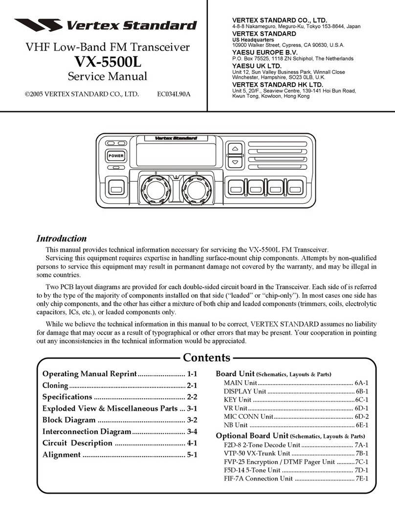 Vertex Standard VX-5500L User manual