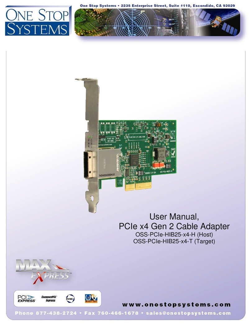 One Stop Systems OSS-PCIe-HIB25-x4-H (Host) user manual
