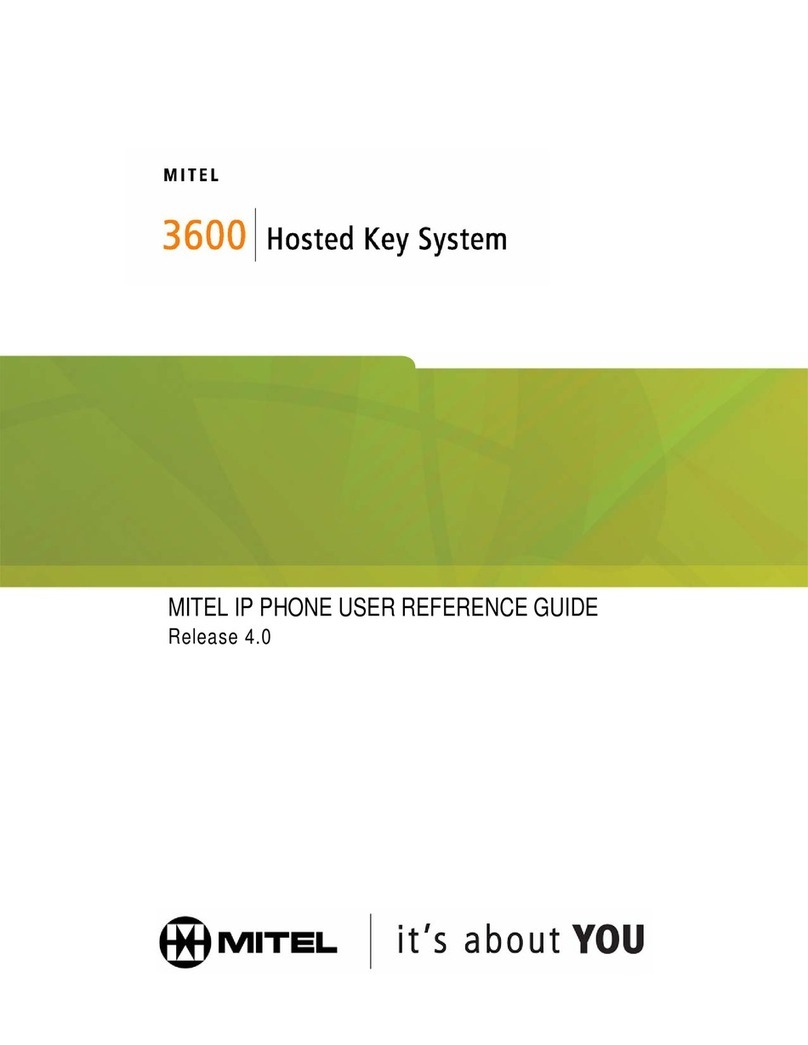 Mitel 3600 User reference guide