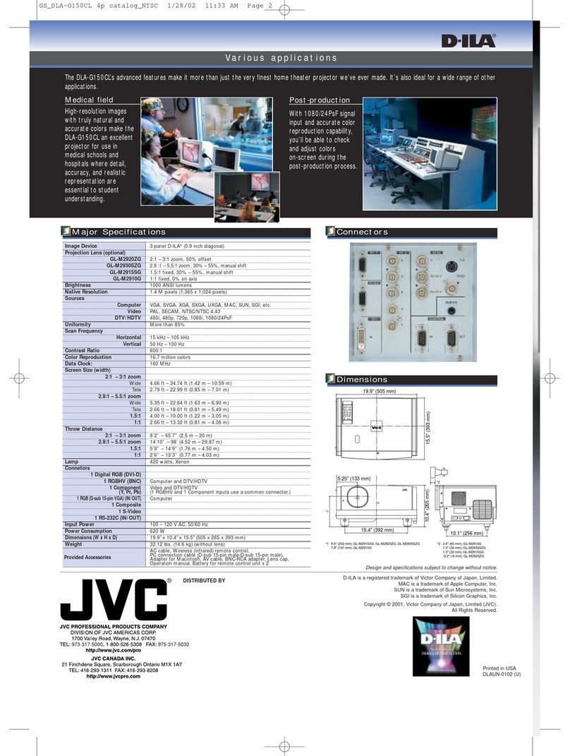 JVC DLA-G150CL - D-ILA Projector - 100 ANSI... User manual