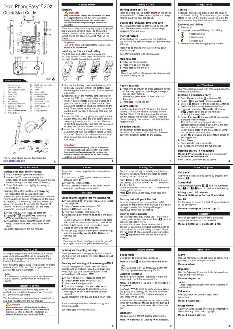 Doro PHONEEASY 520X User manual