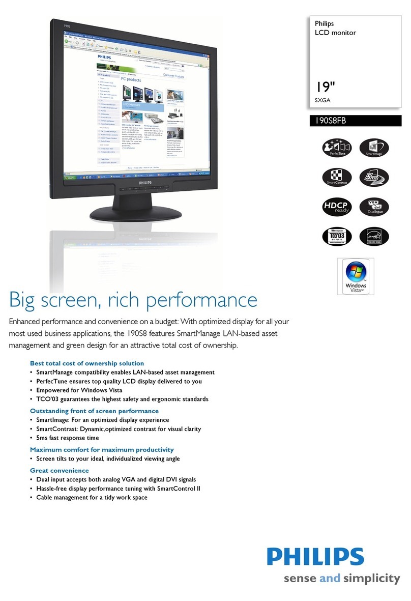 Philips 190S8FB User manual