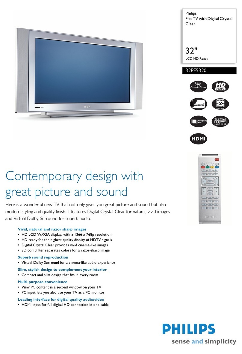 Philips 32-LCD HDTV MONITOR FLAT TV DIGITAL CRYSTAL CLEAR... User manual