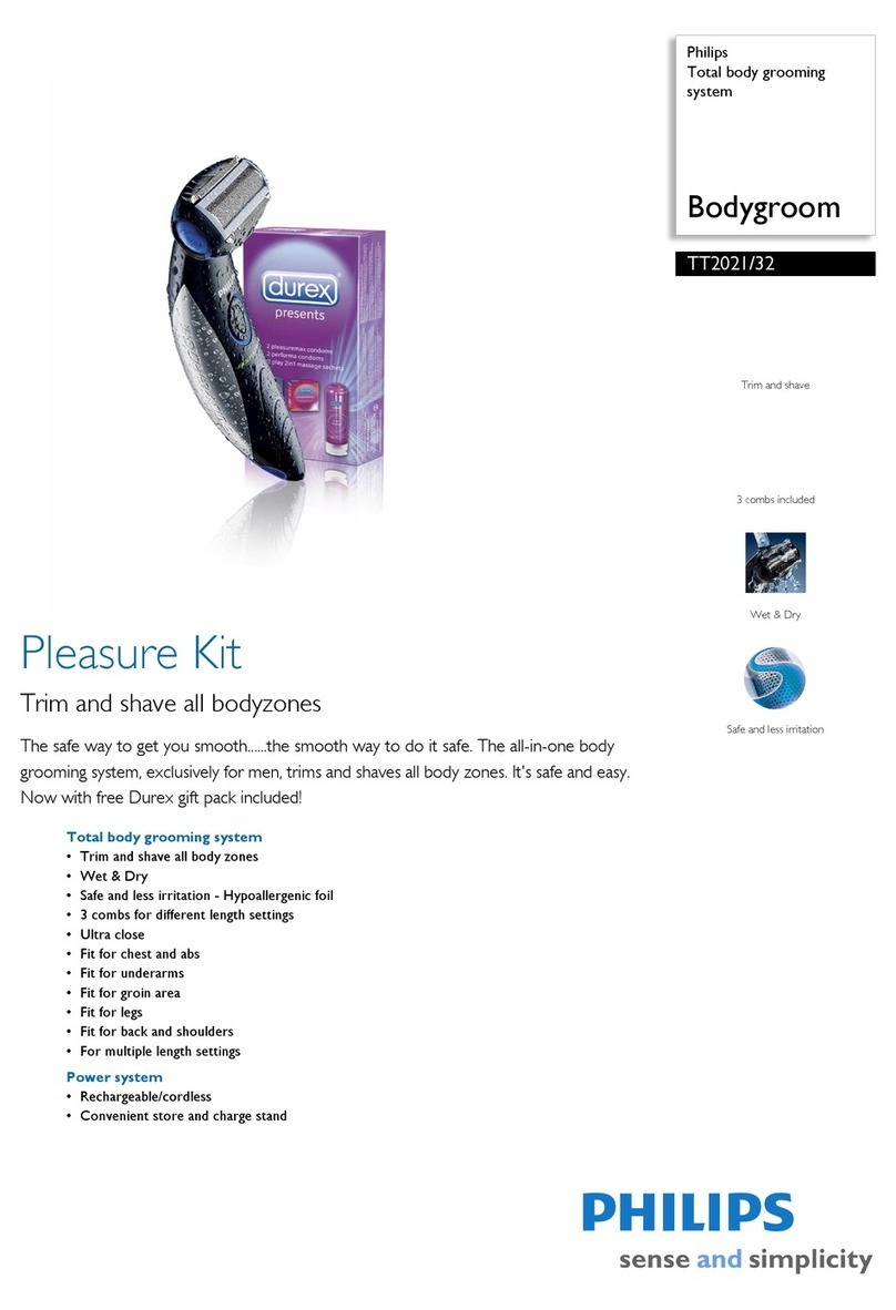 Philips Bodygroom TT2021/32 User manual Philips Bodygroom TT2021/32 User manual
