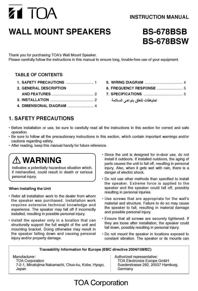 Toa BS-678BSB User manual