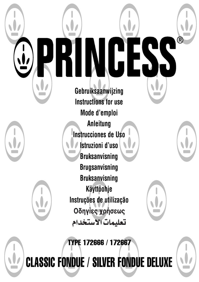 Princess CLASSIC FONDUE Instructions for use