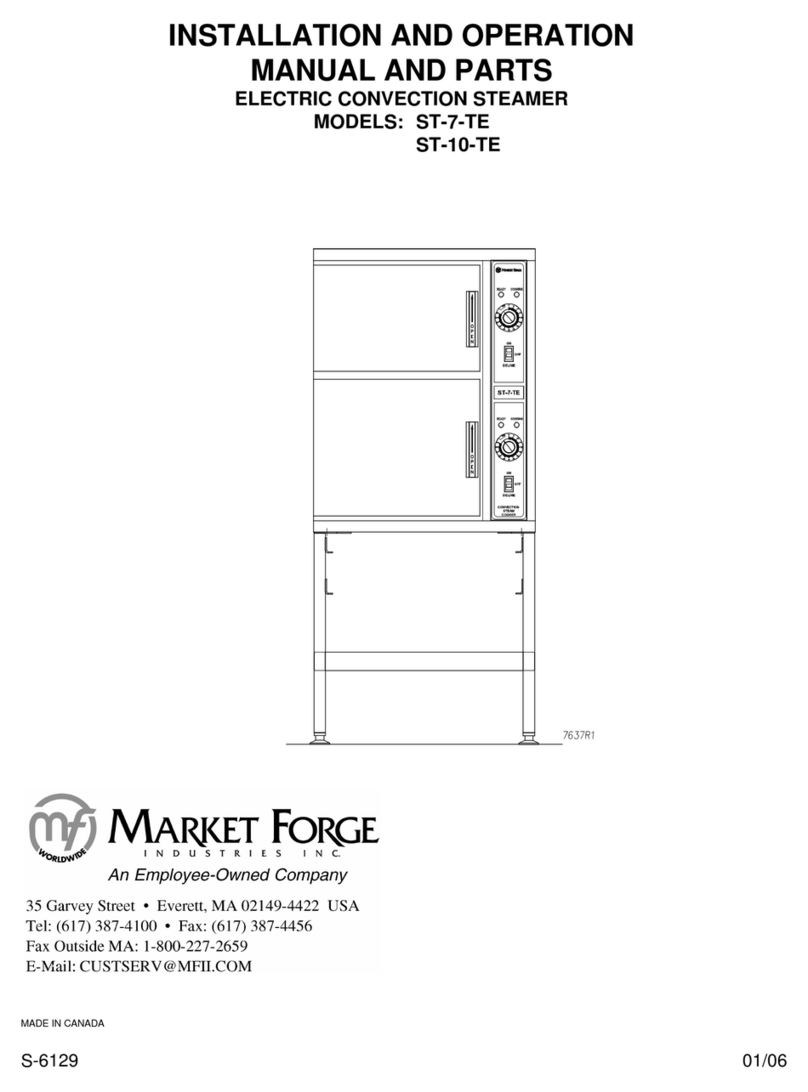 Market Forge Industries ST-7-TE Installation and operation manual and parts Market Forge Industries ST-7-TE Installation and operation manual and parts