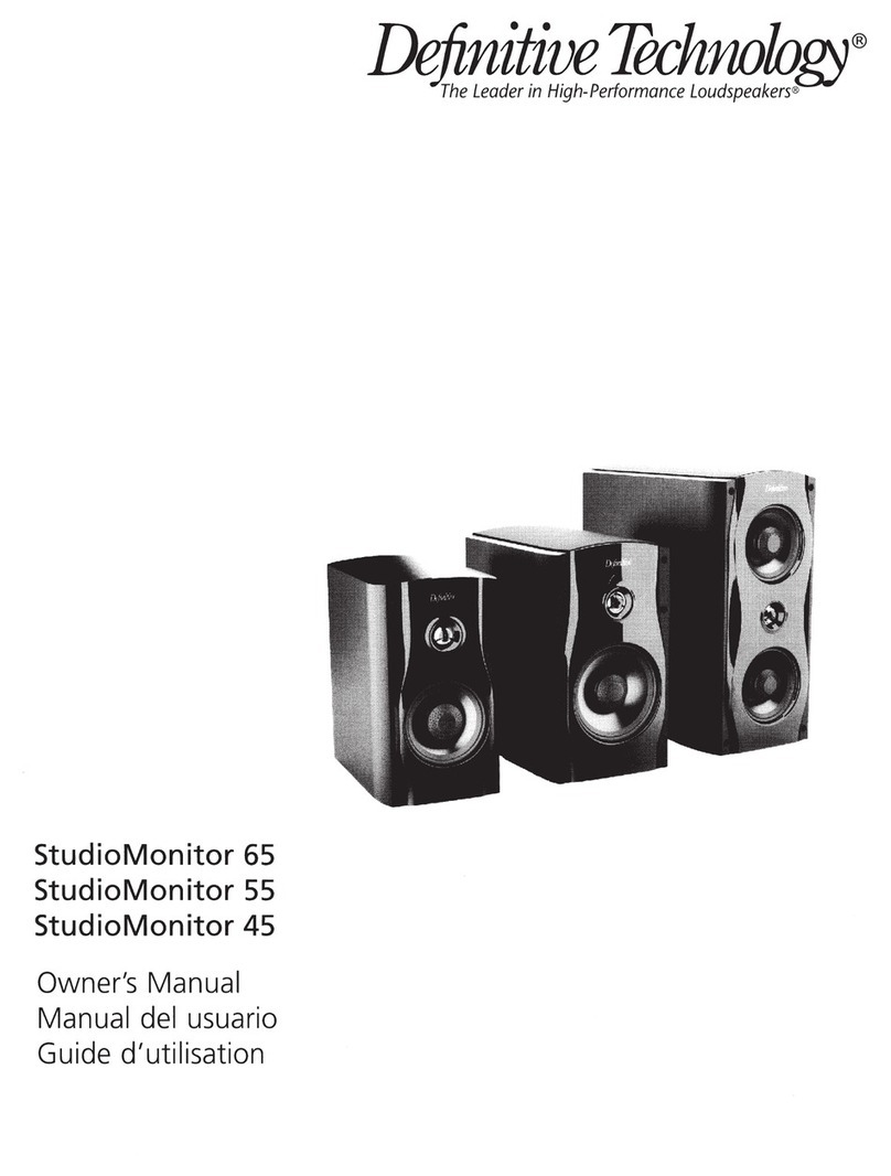 Definitive Technology StudioMonitor 65 owner's manual