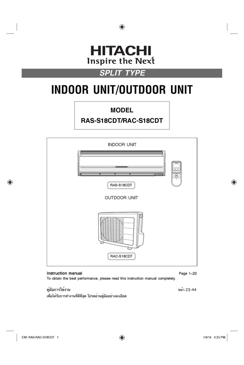 Hitachi RAS-S18CDT User manual