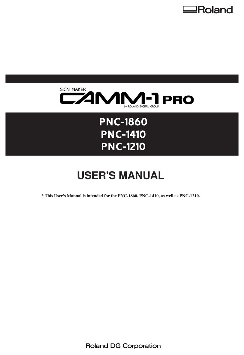 Roland CAMM-1 Pro PNC-1860 User manual