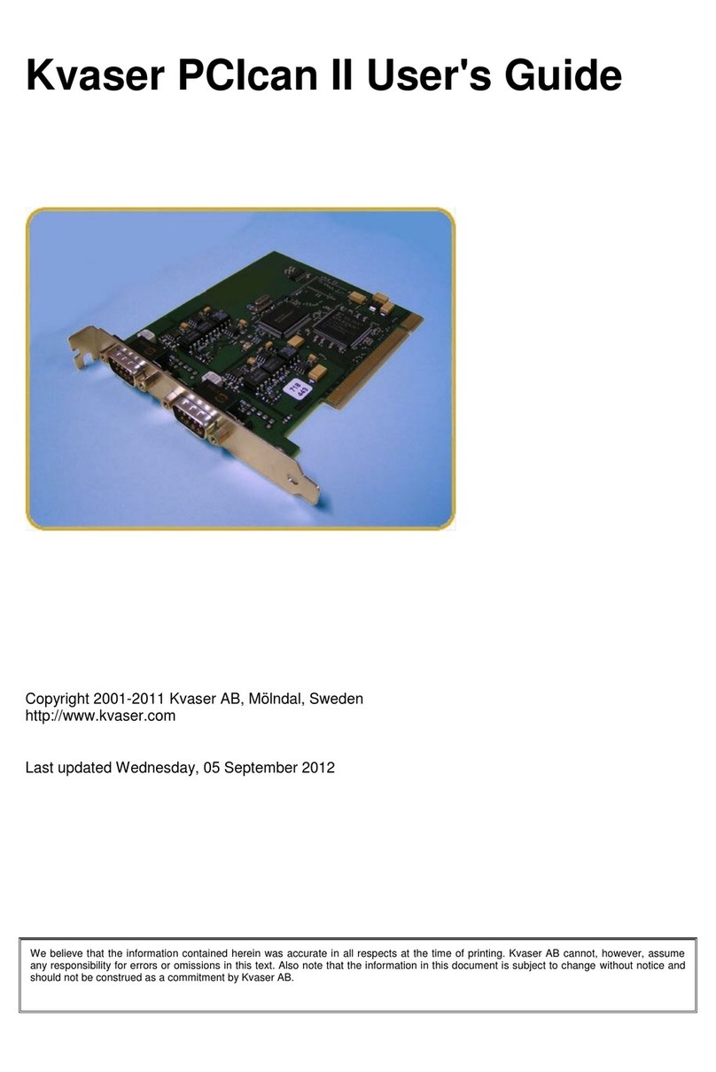 Kvaser PCIcan II user guide