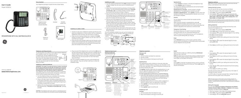 GE EX30014 User manual