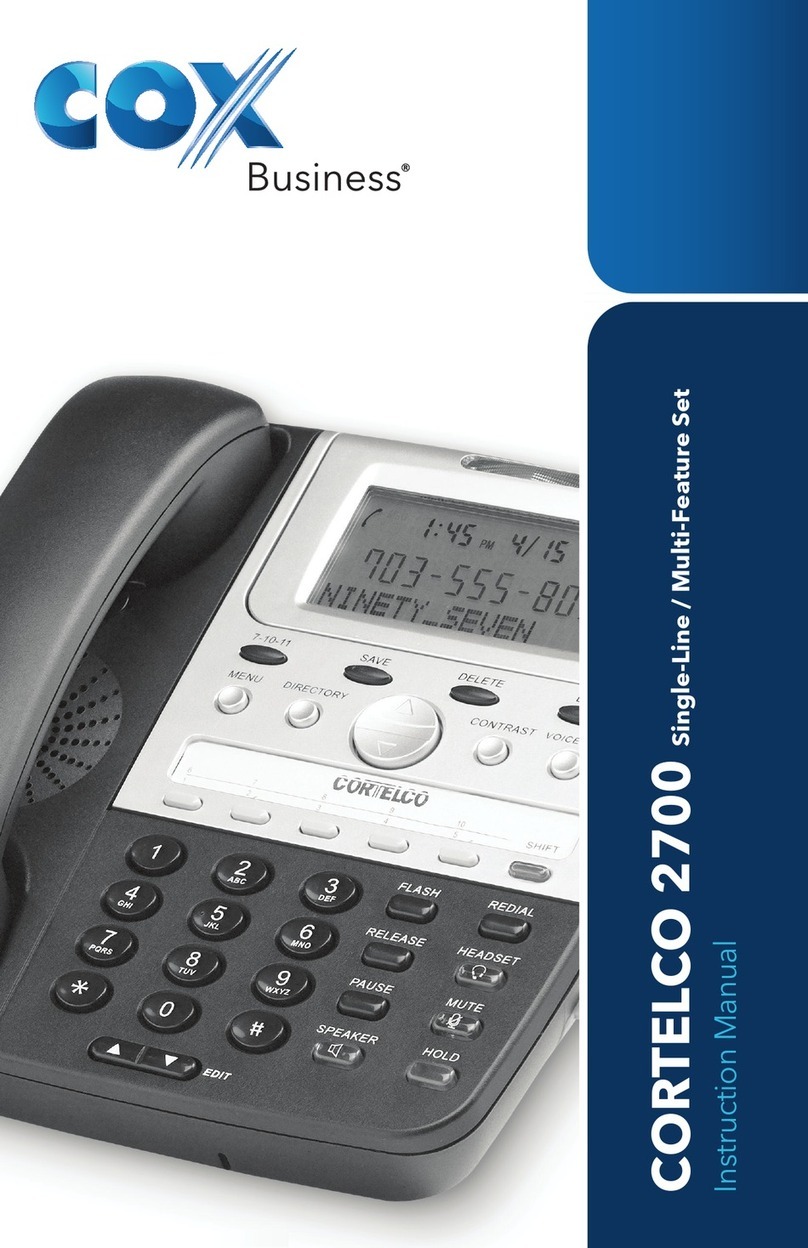 COX CORTELCO 2700 instruction manual