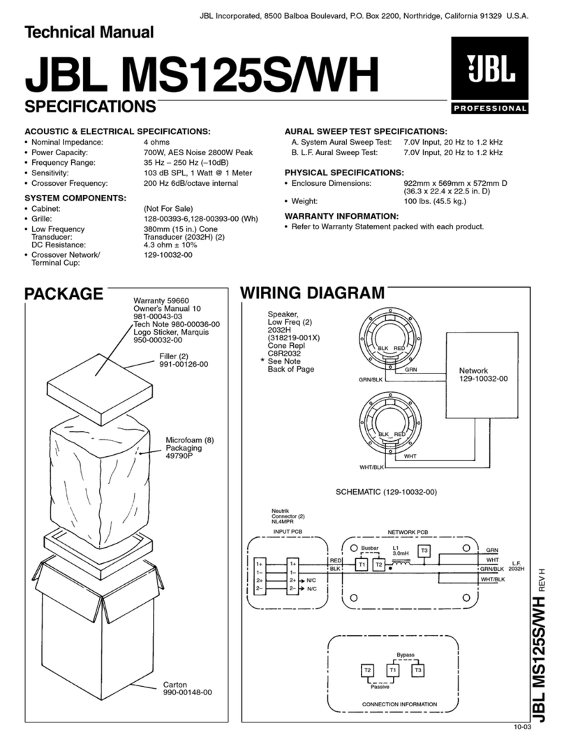 JBL MS125S/WH User manual