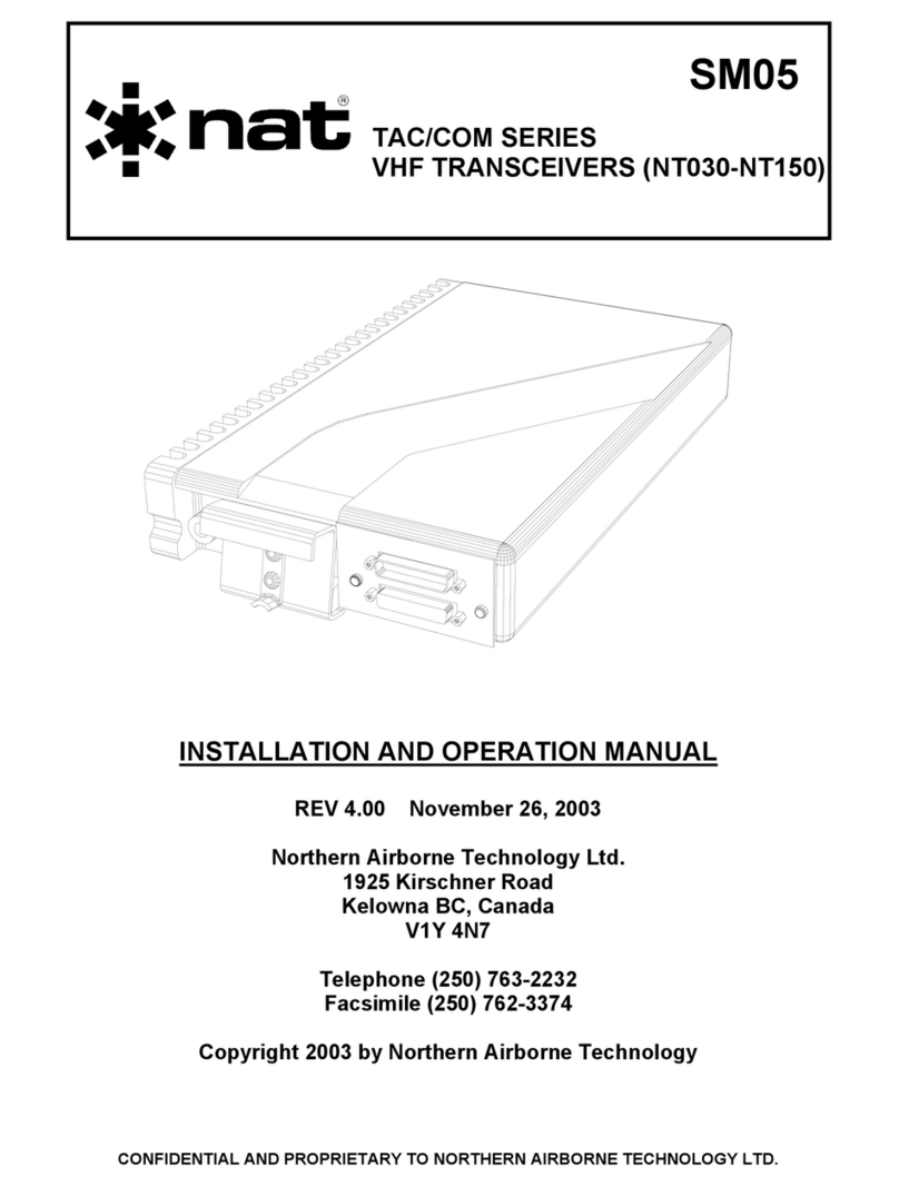 Nat SM05 Installation and operation manual