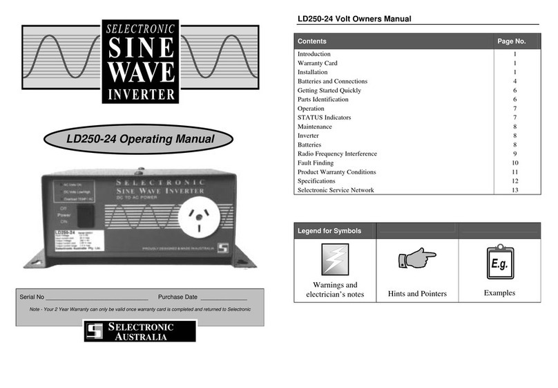 Selectronic Australia LD250-24 owner's manual Selectronic Australia LD250-24 owner's manual