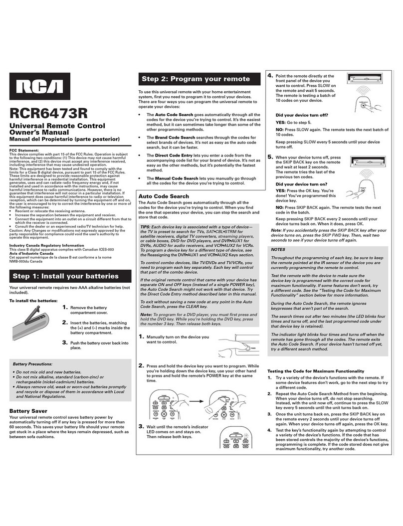 RCA RCR6473R owner's manual RCA RCR6473R owner's manual