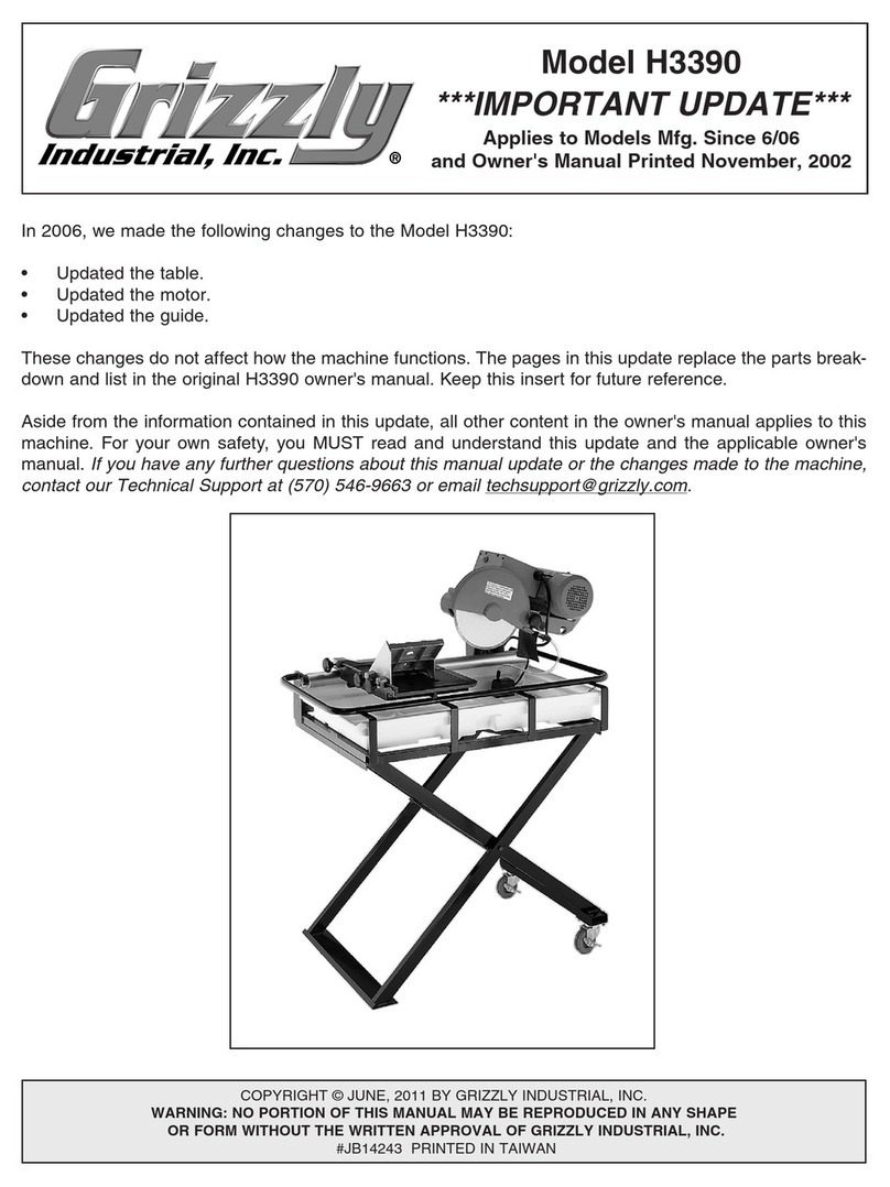 Grizzly H3390 instruction manual