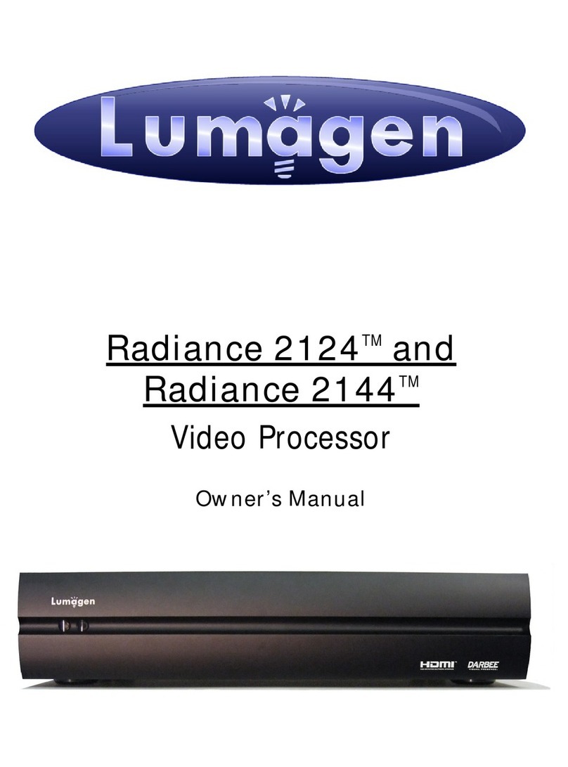 Lumagen Radiance 2124TM owner's manual