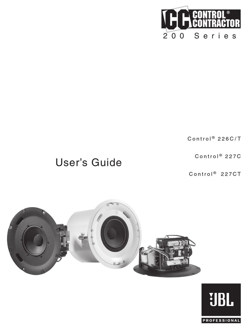 JBL Control Control 226CT User manual