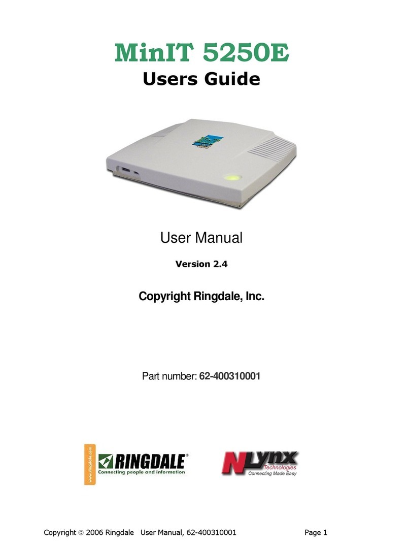 Ringdale Minit 5250E user guide Ringdale Minit 5250E user guide