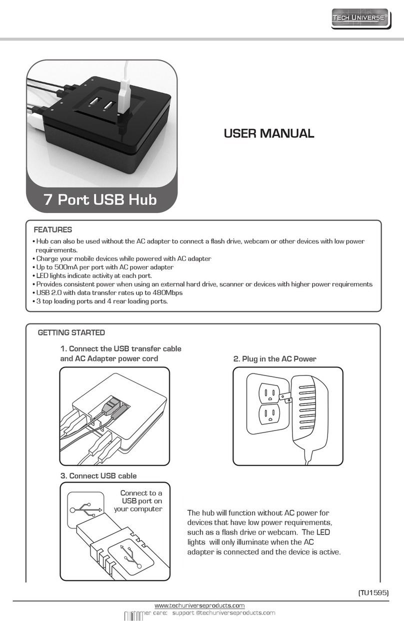 Tech Universe 7 Port USB Hub user manual