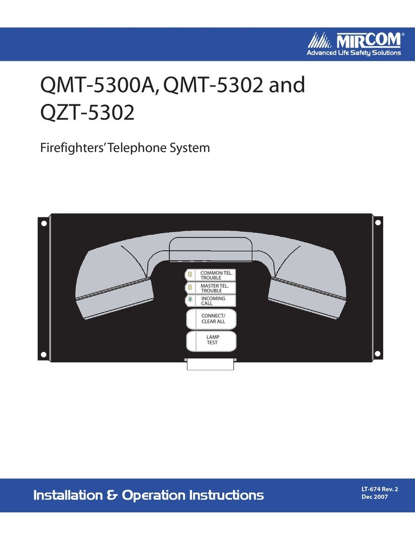Mircom QMT-5300A Installation & operation instructions Mircom QMT-5300A Installation & operation instructions