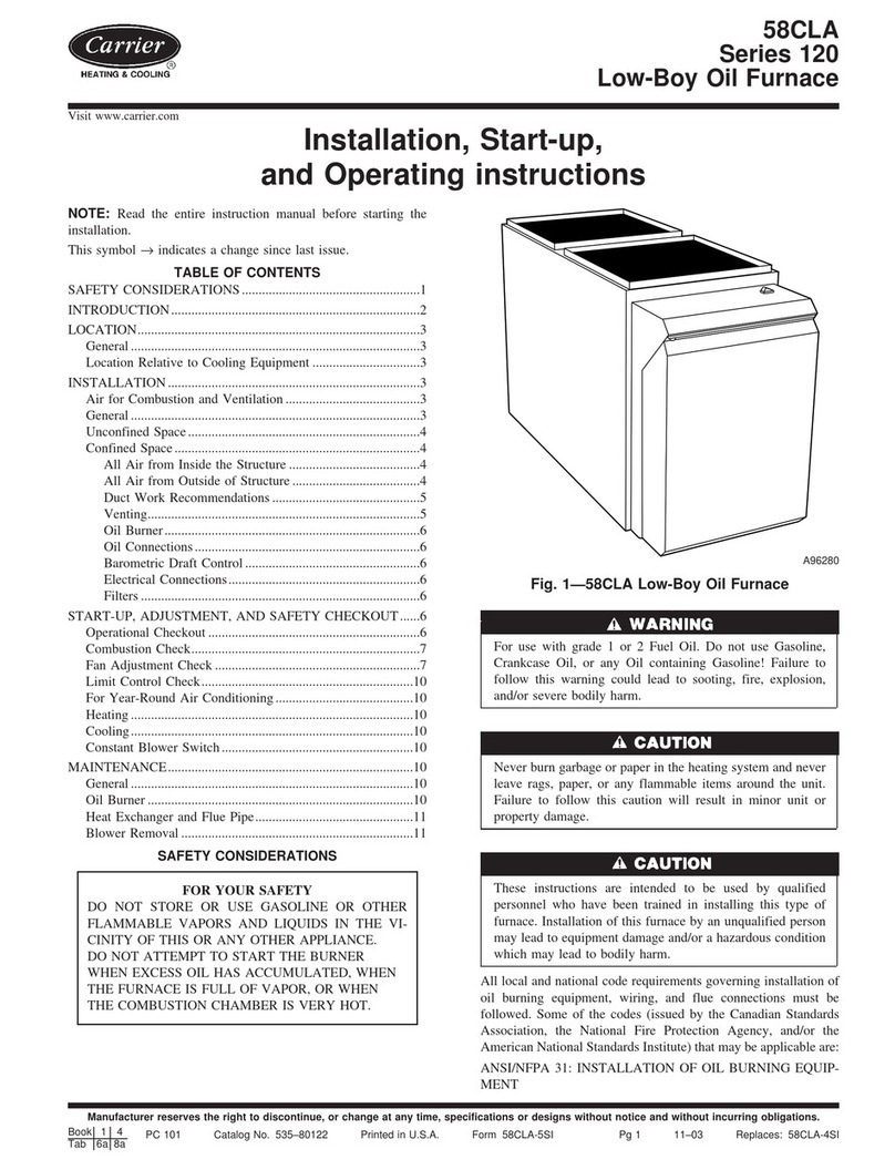 Carrier 58CLA Instructions and recipes
