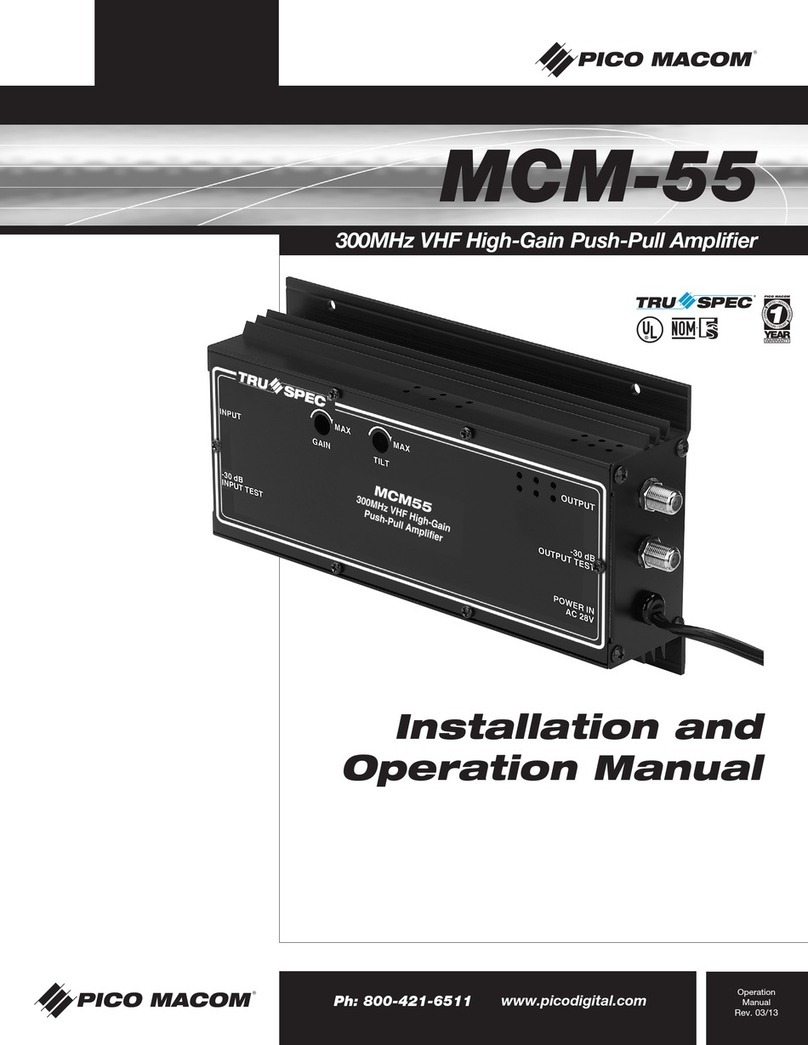 Pico Macom MCM-55 Installation and operation manual