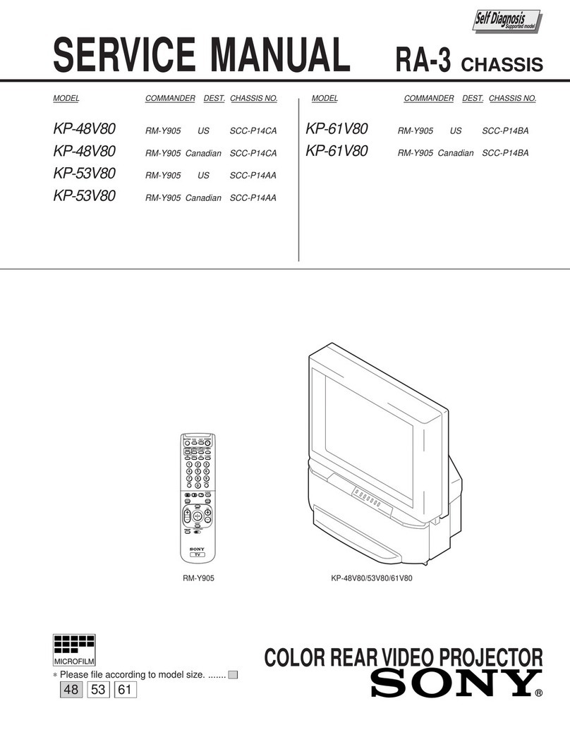 Sony KP-48V80 - 48" Color Rear Video Projector User manual