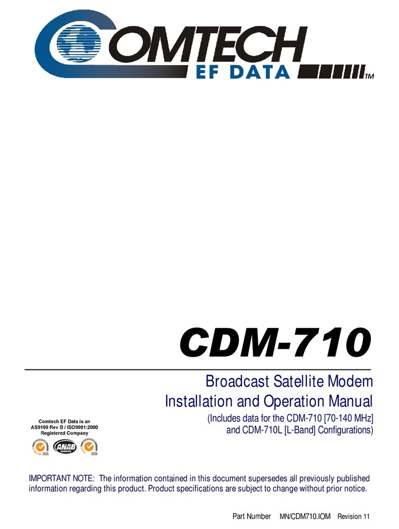 Comtech EF Data CDM-710 Installation and operation manual
