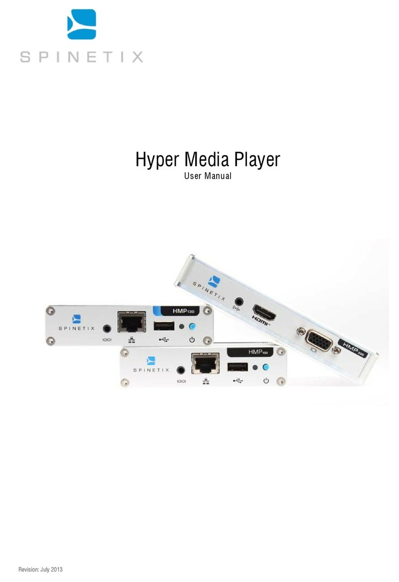 SpinetiX Hyper Media Player User manual