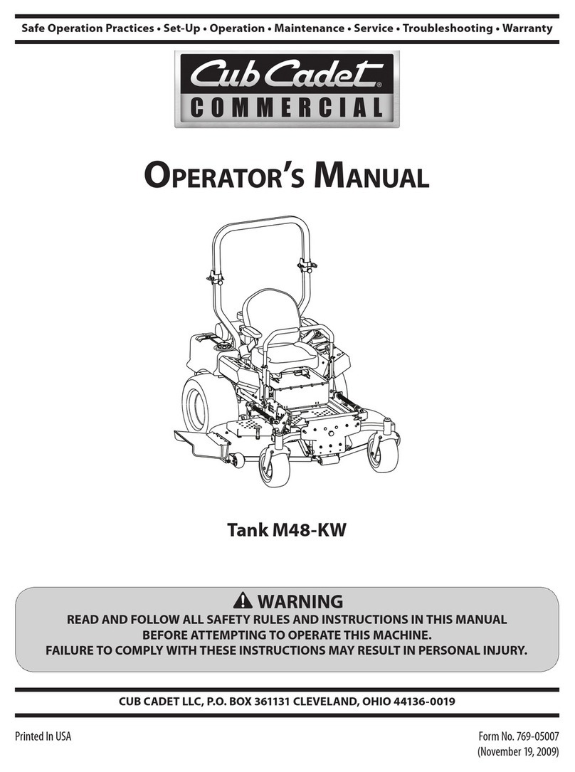Cub Cadet Commercial Tank M48-KW Operator's manual