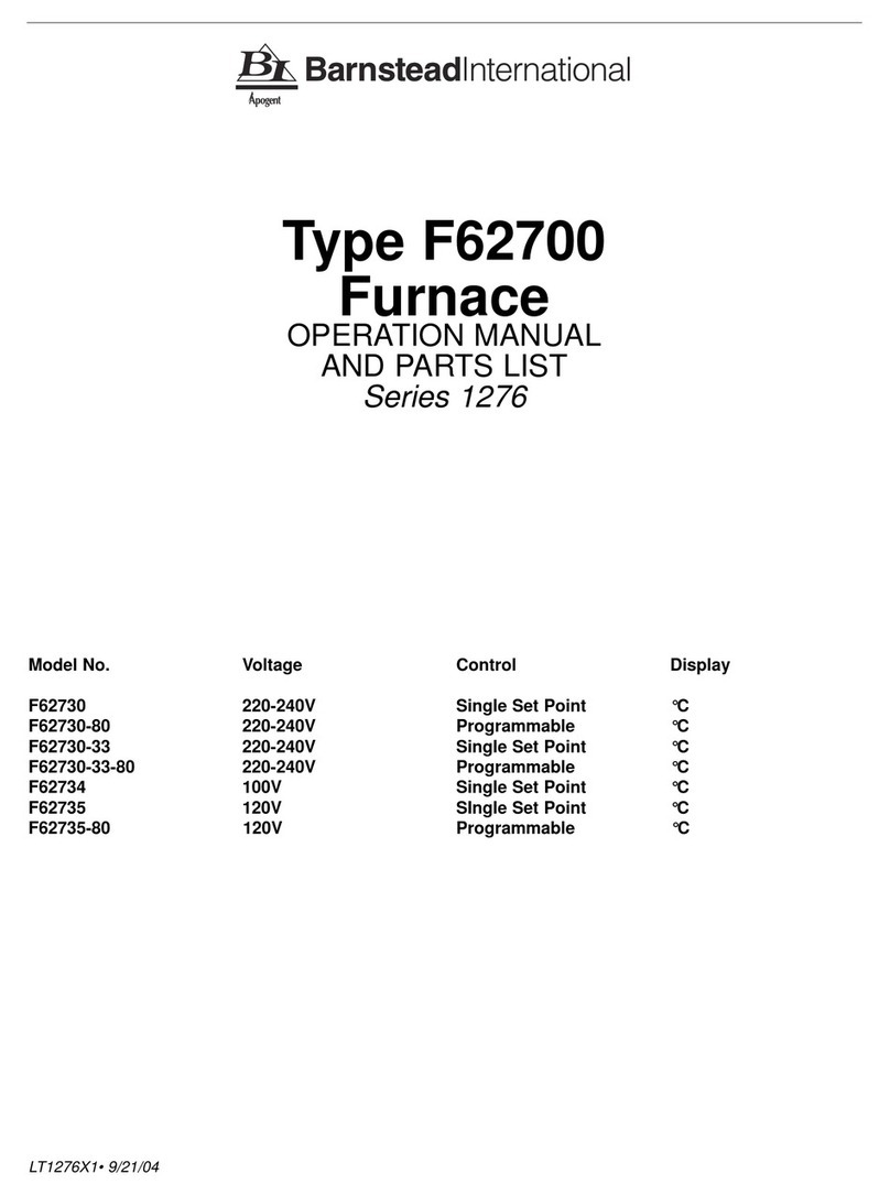 Barnstead F62730 User manual