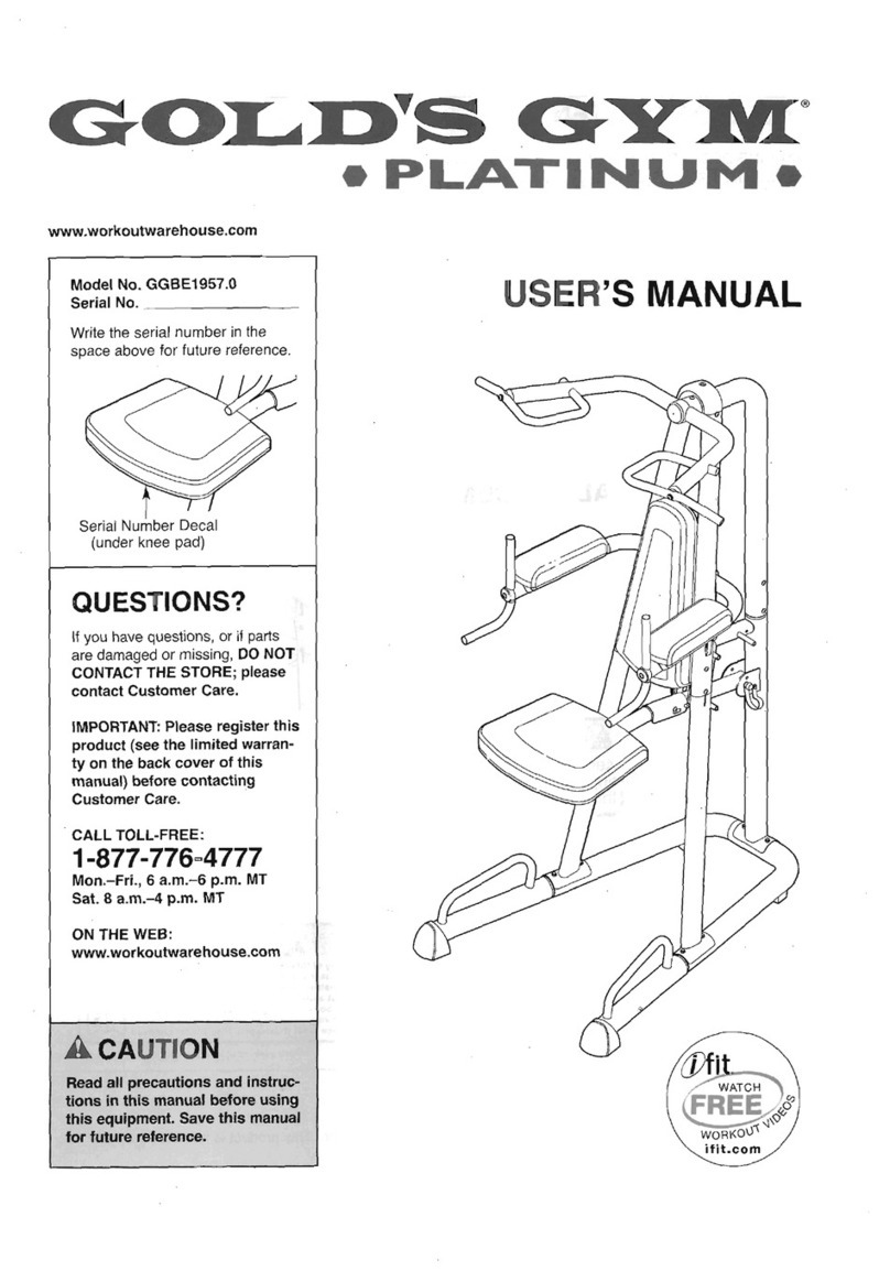 Gold's Gym GGBE1957.0 user manual
