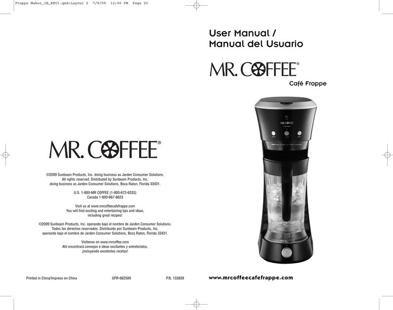 Sunbeam Mr.Coffee user manual