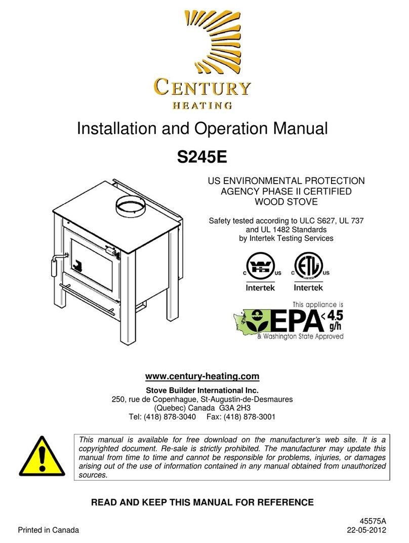 Century Heating S245E Installation and operation manual