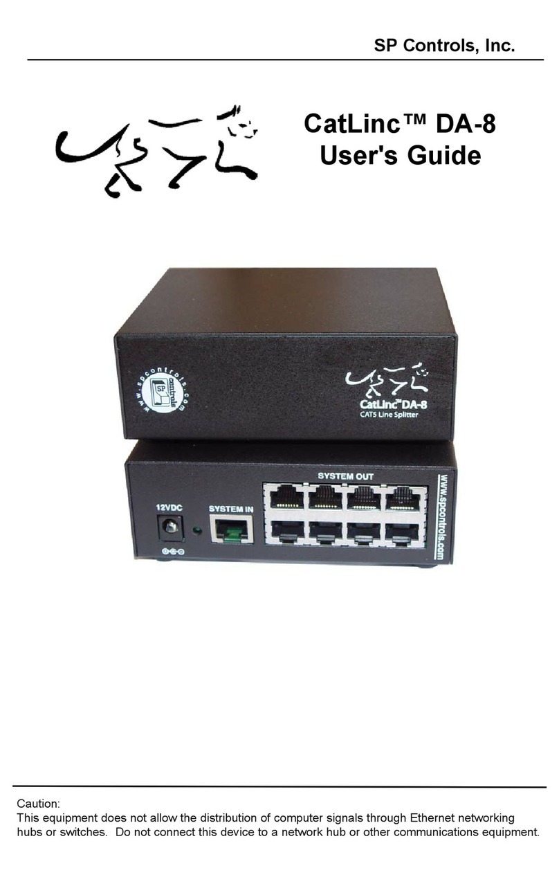 SP Controls CatLinc DA-8 User manual
