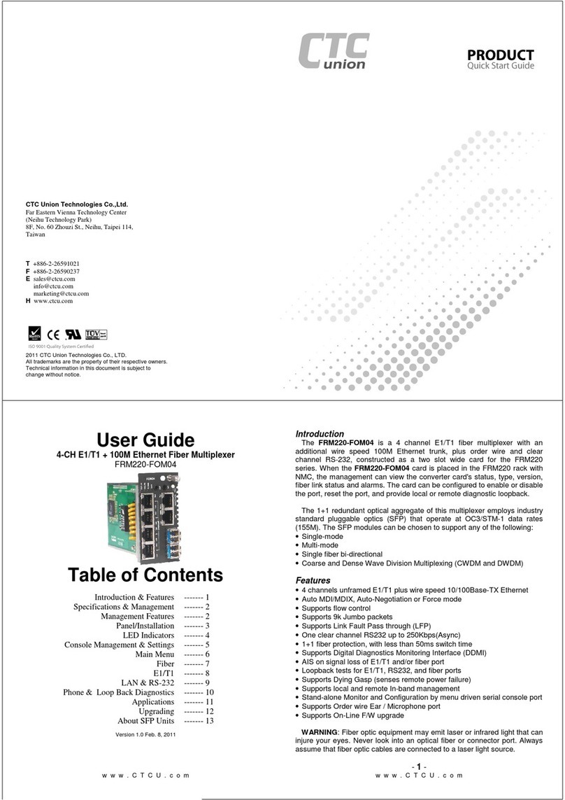 CTC Union FRM220-FOM04 user guide
