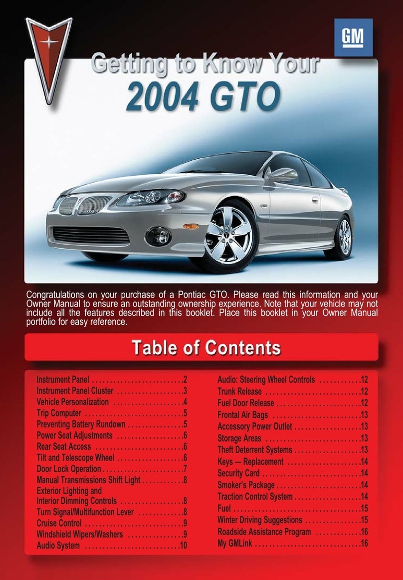 Pontiac 2004 GTO User manual