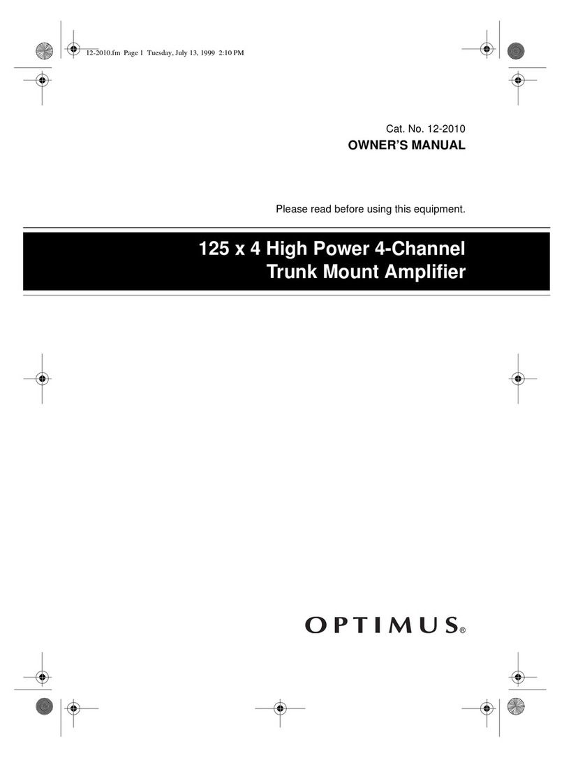 Optimus Optimus User manual