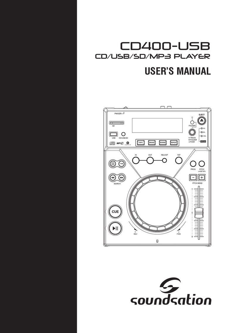 Sound Sation CD400-USB user manual
